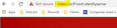 Sitecore identity server not trusted